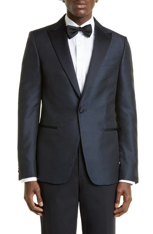 ZEGNA Textured Dinner Jacket Navy at Nordstrom, Us