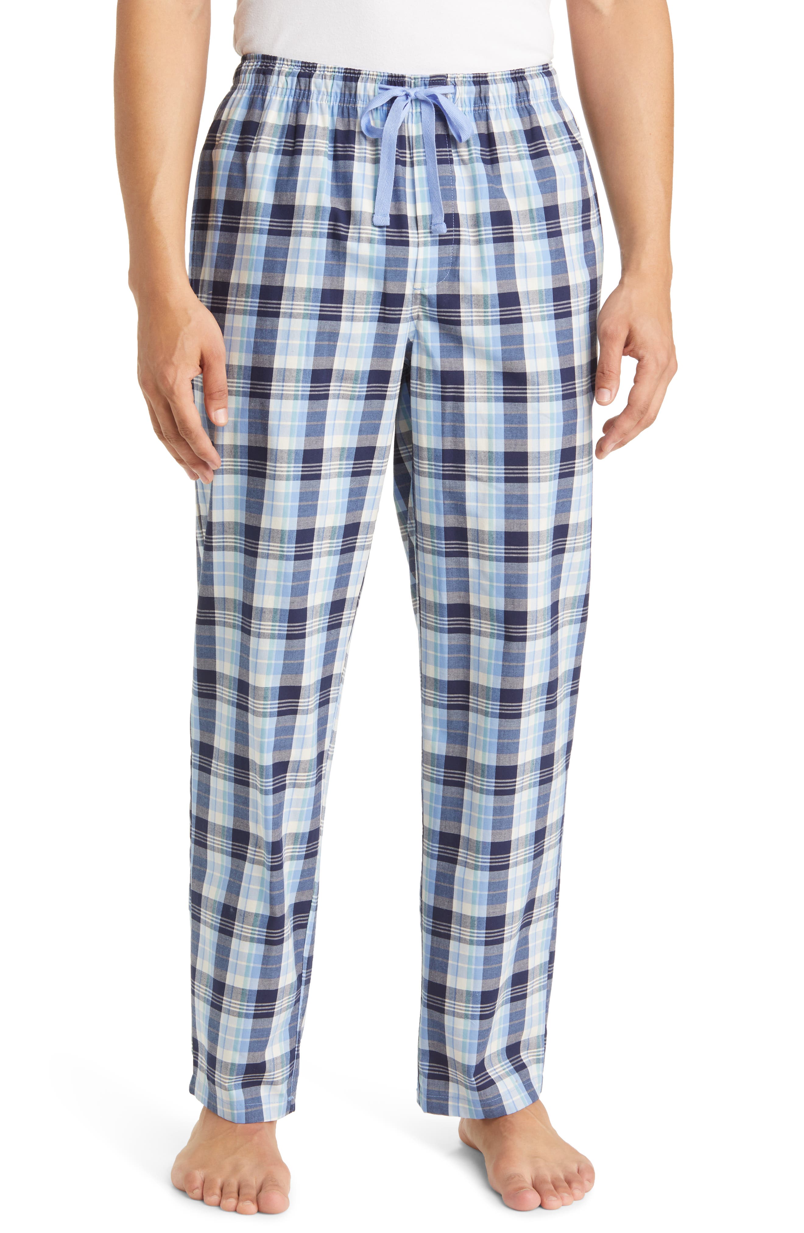i-smalls Mens Woven Checked 100% Cotton Pyjama Bottoms Lounge Pants with Eye Mask 