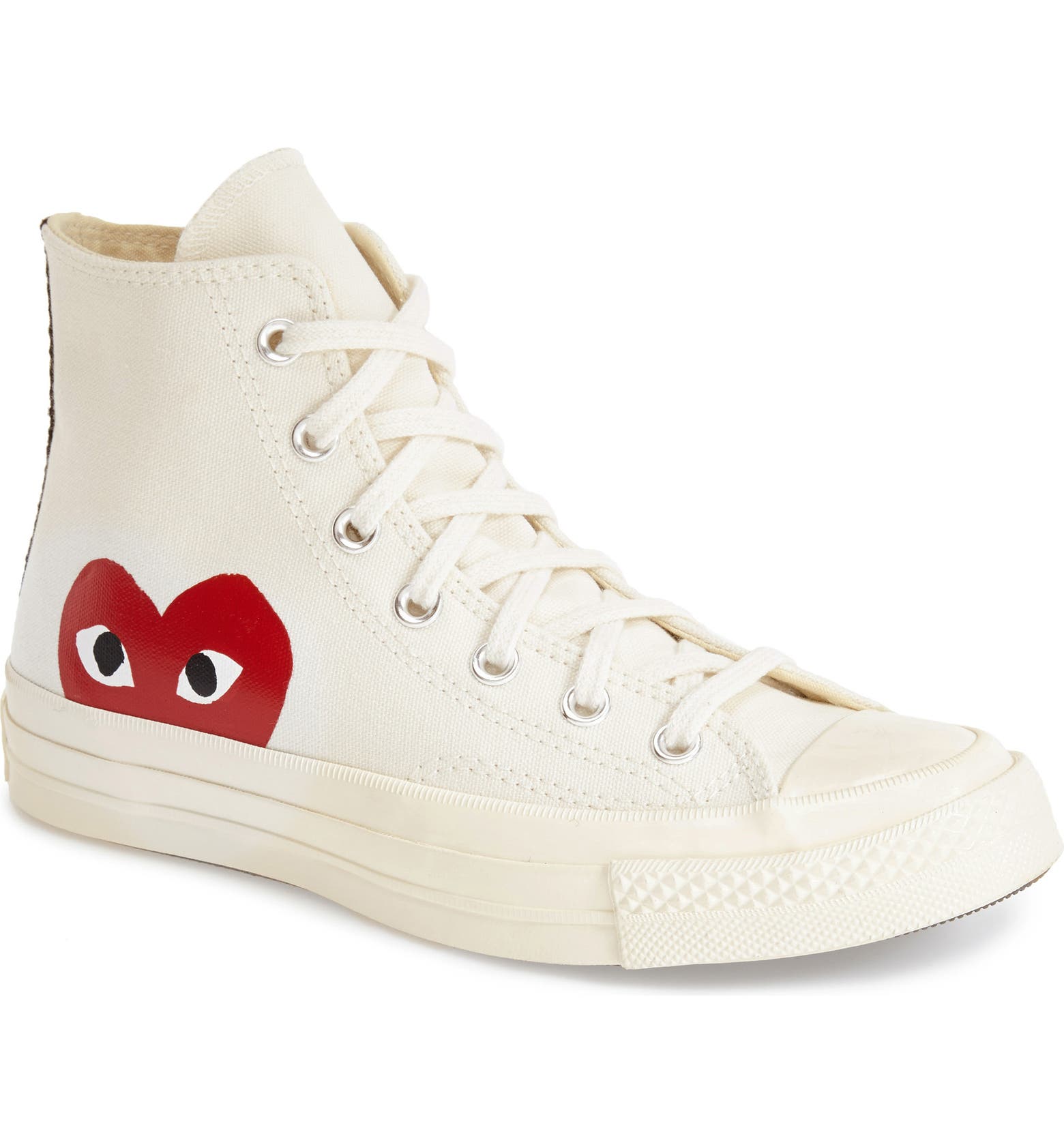 White high top Converse x Comme des Garcons sneakers