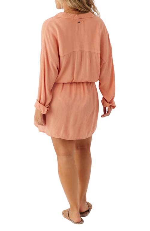 Shop O'neill Cami Long Sleeve Cover-up Shirtdress In Canyon Sunset