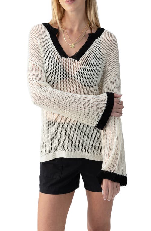 Shop Sanctuary Walk By The Sea Open Stitch Sweater In Birch