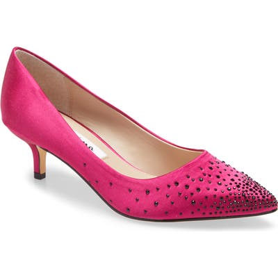 Nina Sawyer Crystal Embellished Pump- Pink