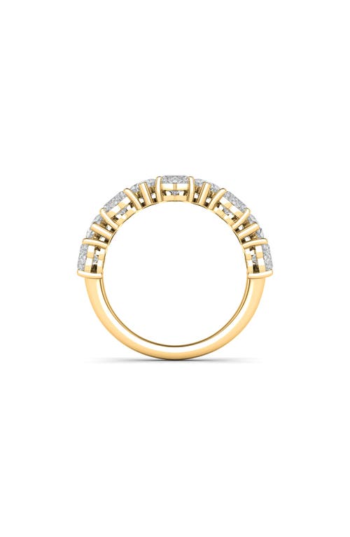 Shop Hautecarat Alternating Hearts Lab Created Diamond Half Eternity Ring In Yellow Gold