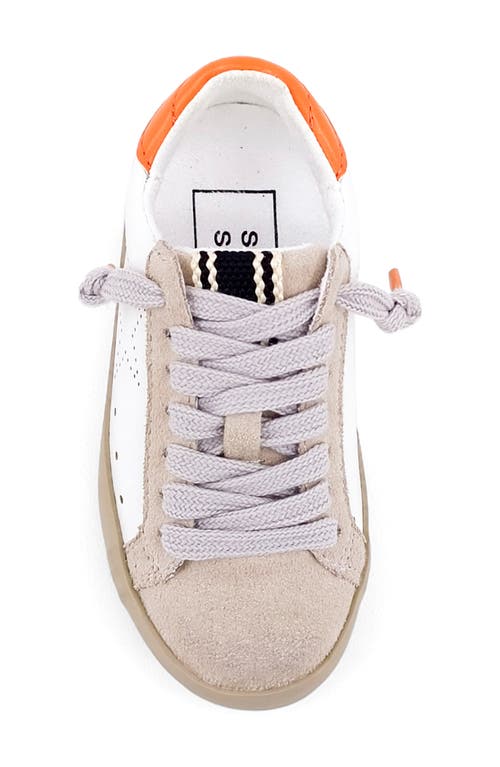 Shop Shushop Kids' Mia Sneaker In White/orange