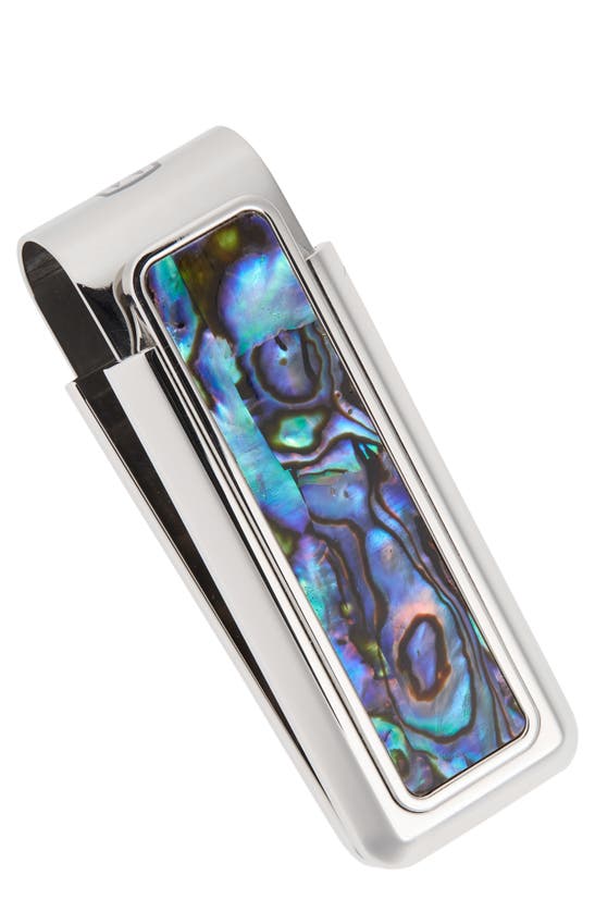 M Clip Mother-of-pearl Inlay Money Clip In Green