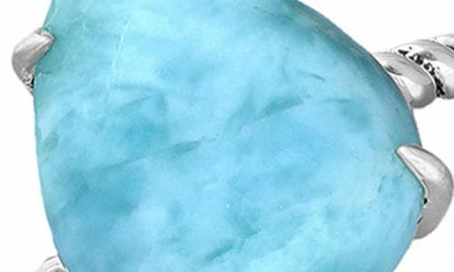 Ys Gems Sterling Silver Larimar Ring In Blue