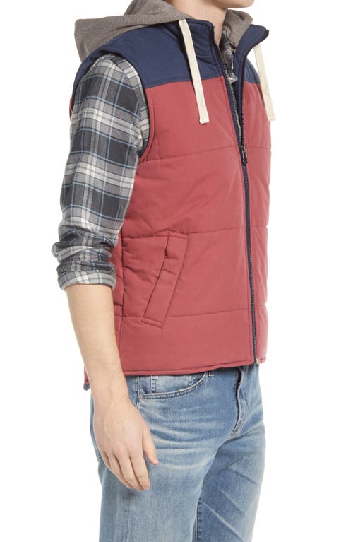 The Normal Brand Dano Vest In Red/navy