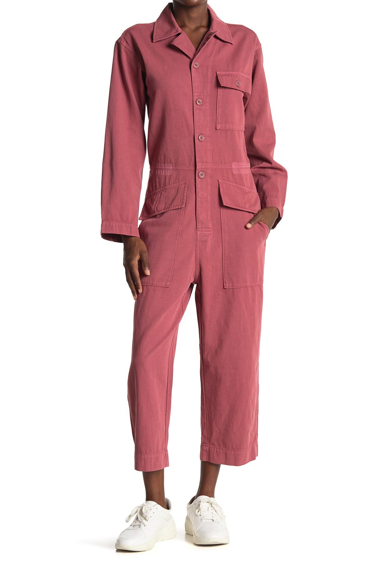 red utility suit