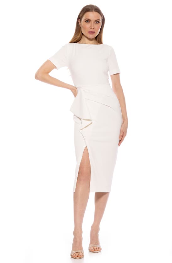 Alexia Admor Zayd Midi Sheath Dress In Ivory