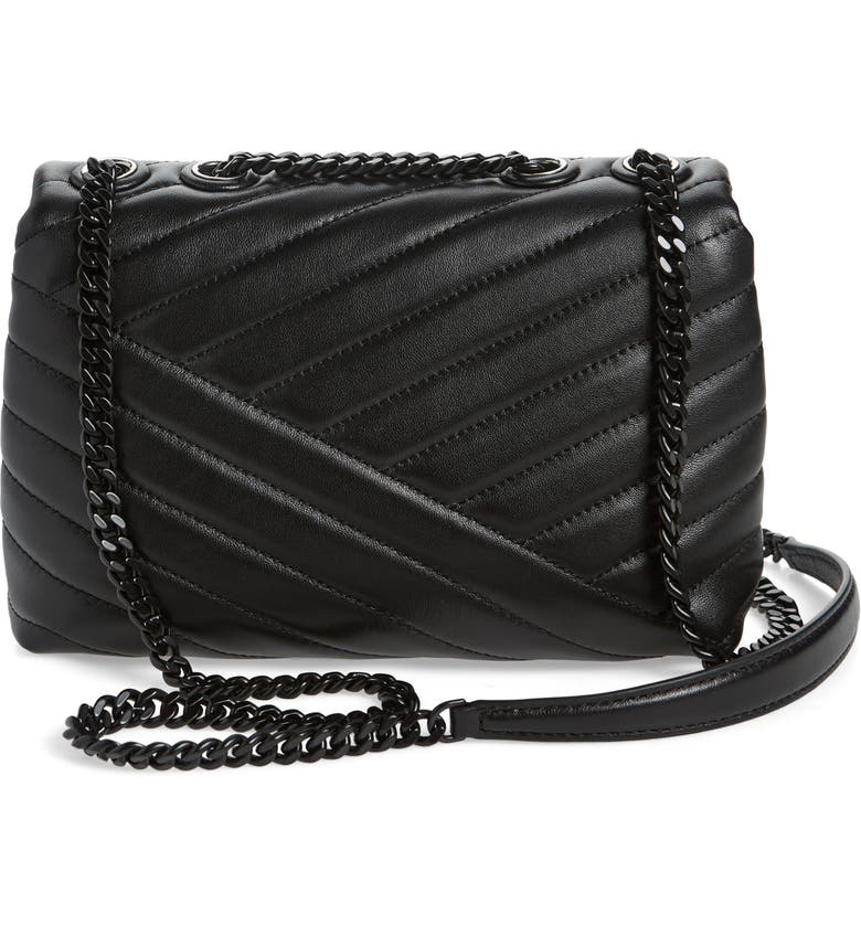 Tory Burch Kira Chevron Small Convertible Shoulder Bag- Black 64963-001  192485511642 - Handbags, Kira - Jomashop