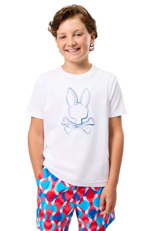 Psycho Bunny Kids' Vincent Graphic T-shirt In White