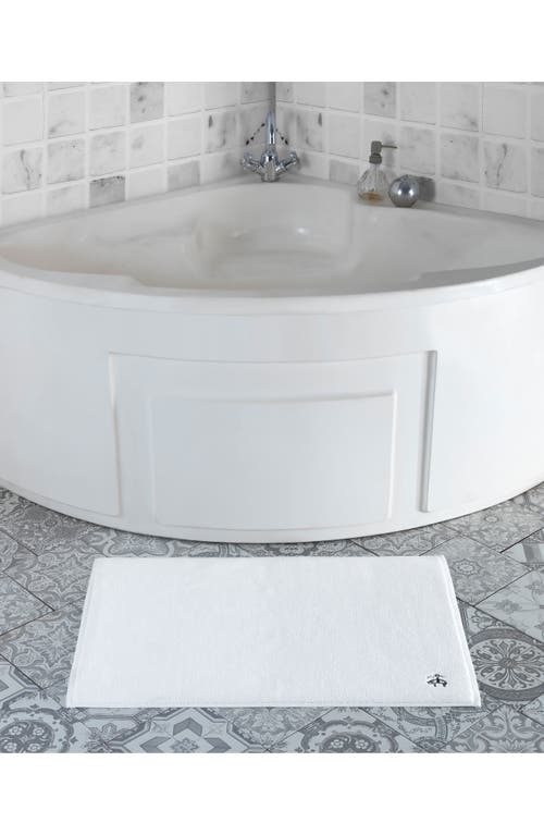 Shop Brooks Brothers Ottoman Rolls Bath Mat In White