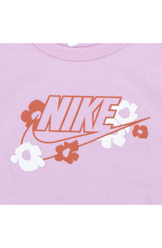 Shop Nike Floral Bodysuit & Leggings Set In Pink Rise