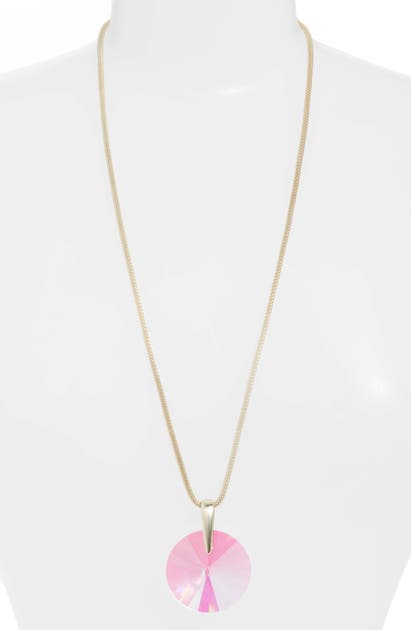 Kendra Scott Jolie Pendant Necklace In Gold/ Dichroic Glass/ White Cz