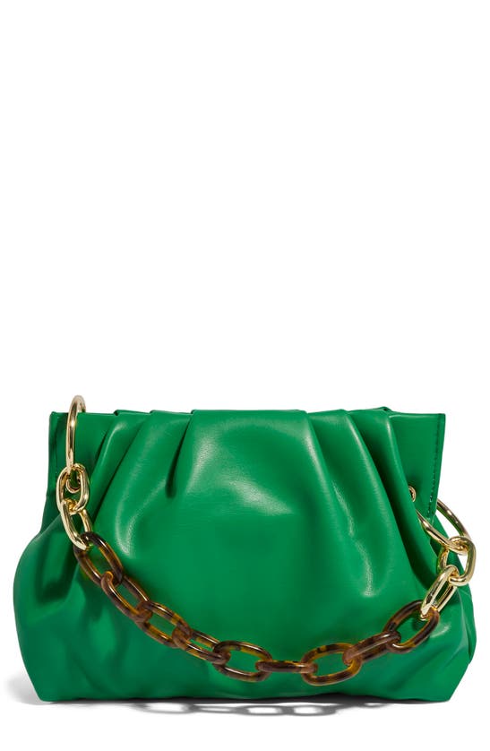 House Of Want Chill Vegan Leather Frame Clutch In Green