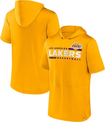 Men s Fanatics Branded Gold Los Angeles Lakers Possession Hoodie T Shirt