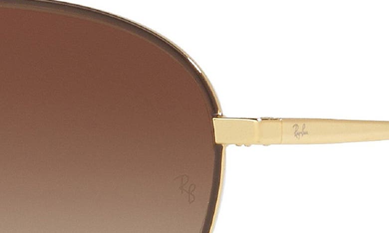 Shop Ray Ban Rb3589 55 Gradient In Gold Brown