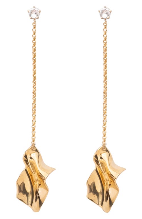 Gelsey Fold Drop Earrings in Gold