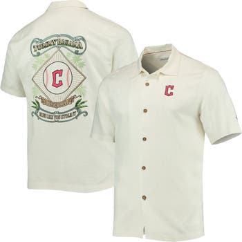 Men's Tommy Bahama White Texas Rangers Sport Tropic Isles Camp Button-Up Shirt Size: Medium
