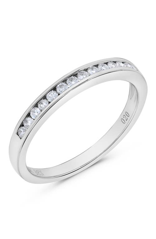 H.j. Namdar 14k White Gold Channel Set Diamond Stackable Ring In White Gold