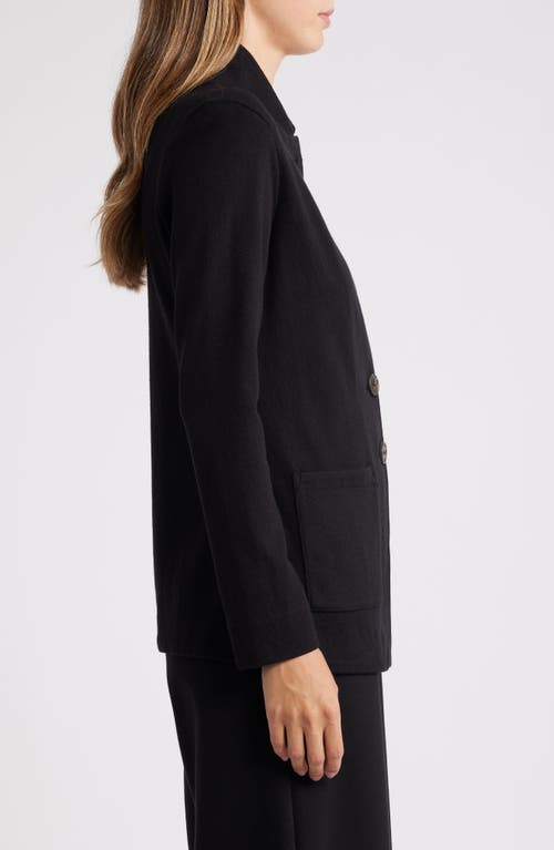 Shop Nic + Zoe Nic+zoe Sharp Knit Blazer In Black Onyx