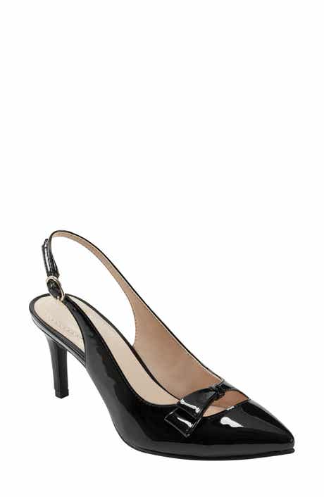 Calvin klein glorianne leather slingback pumps deals