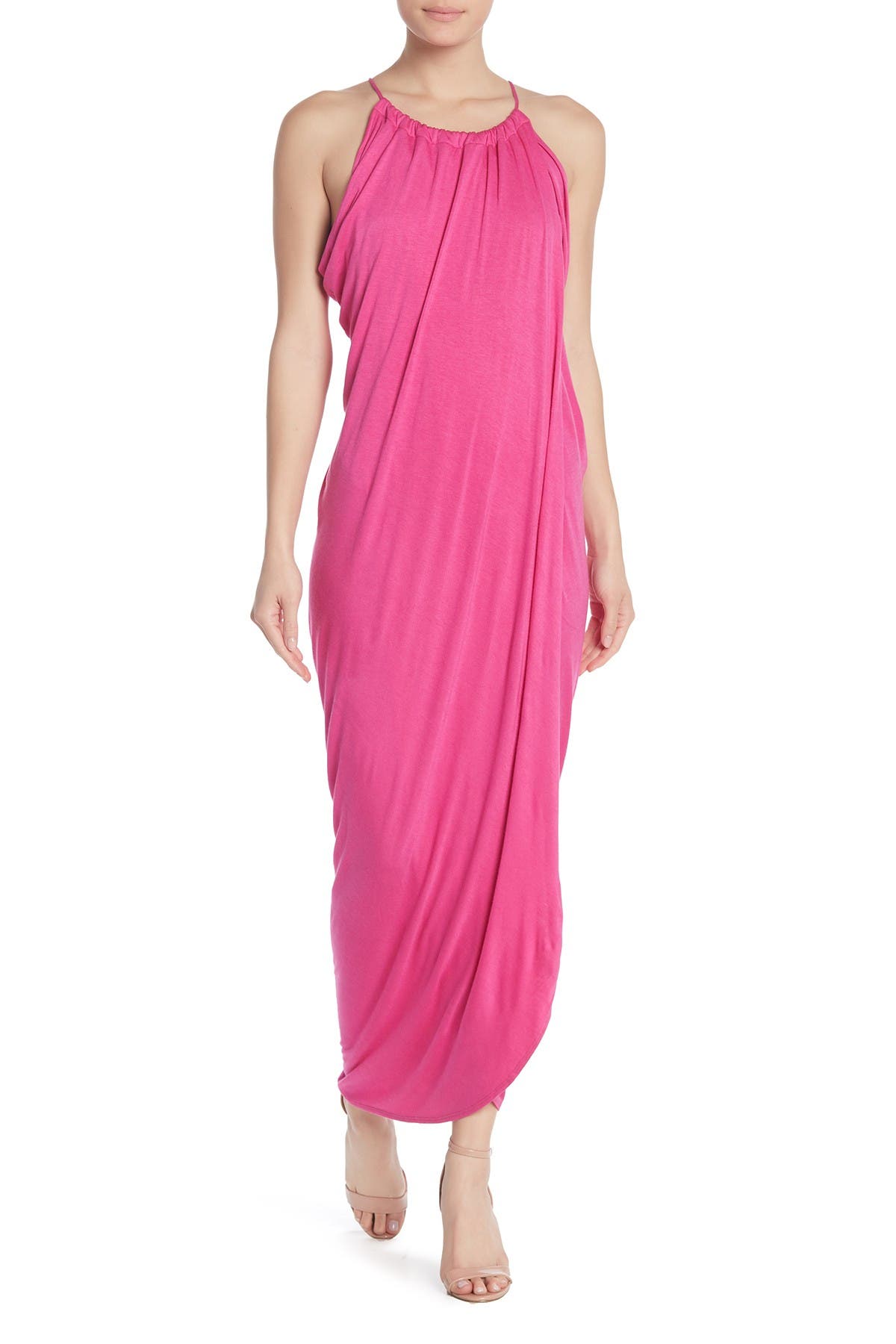 drape maxi dress