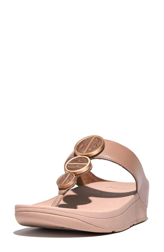 Fitflop Metallic Medallion Flip Flop In Beige