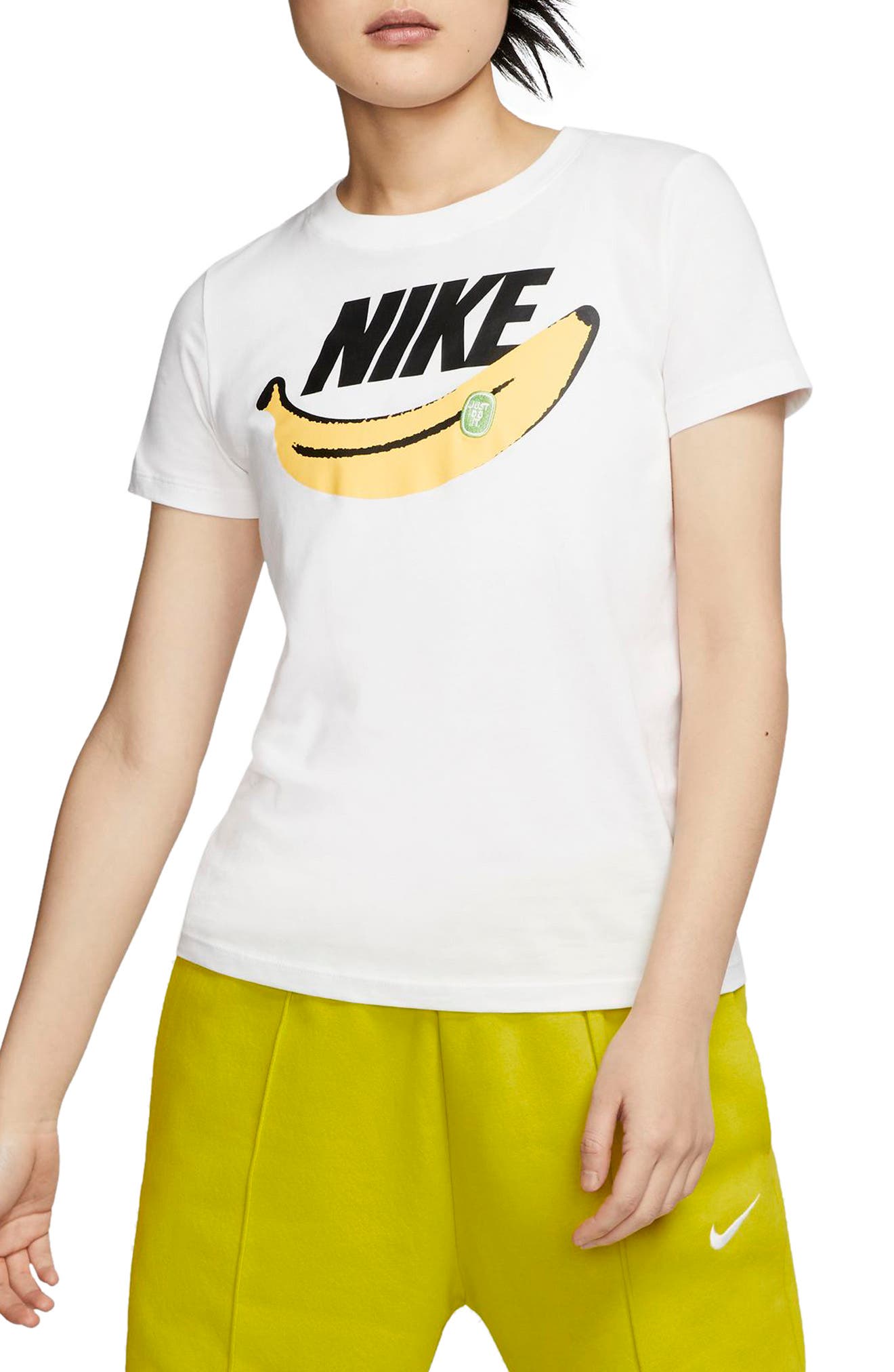 Nike Banana Swoosh Graphic Logo Cotton 