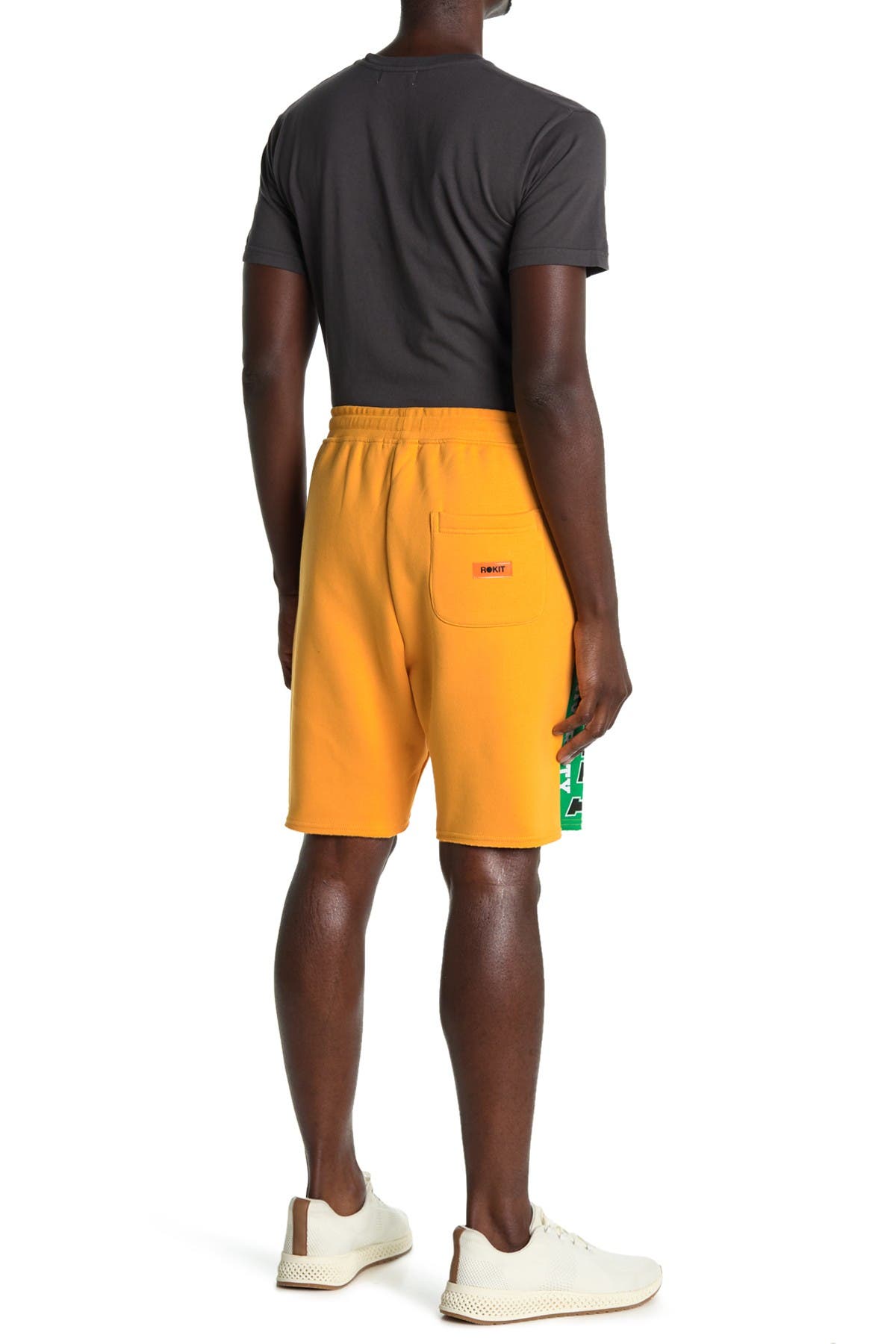 orange nike sweatshorts