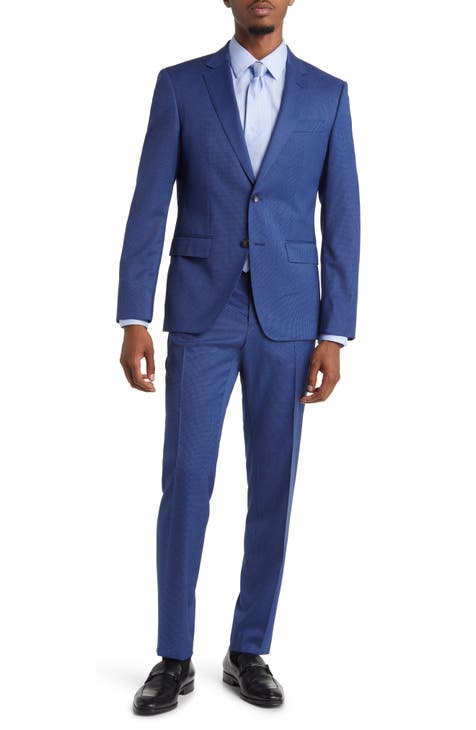 Men's Classic-Fit Wool-Blend Stretch Solid Suit Jacket