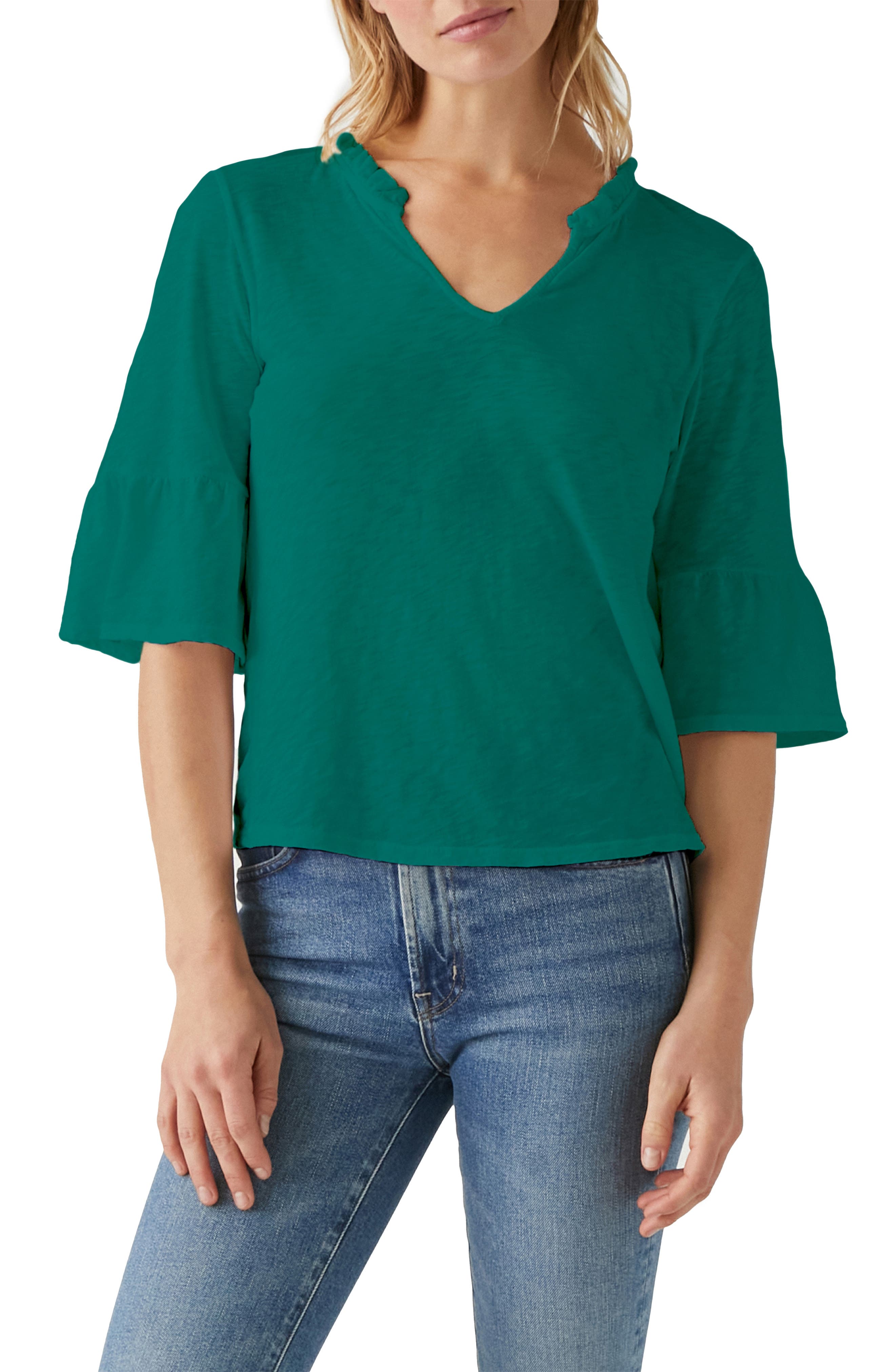 Womens Flutter Sleeve Top | Nordstrom