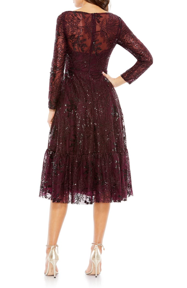 Mac Duggal Embellished Lace Long Sleeve Cocktail Dress Nordstrom