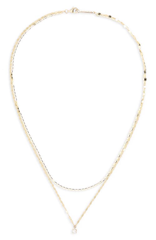 Lana Solo Diamond Malibu Chain Layered Necklace in 14K Yellow Gold at Nordstrom, Size 15