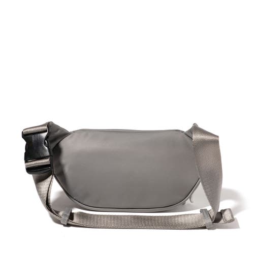 Baggallini On The Go Belt Bag Waist Pack In Steel Grey Twill