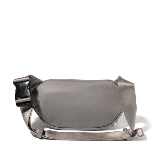 Shop Baggallini On The Go Belt Bag Waist Pack In Steel Grey Twill