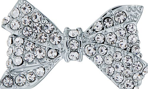 Ted Baker London Barseta Pavé Crystal Bow Stud Earrings In Silver Tone/clear Crystal