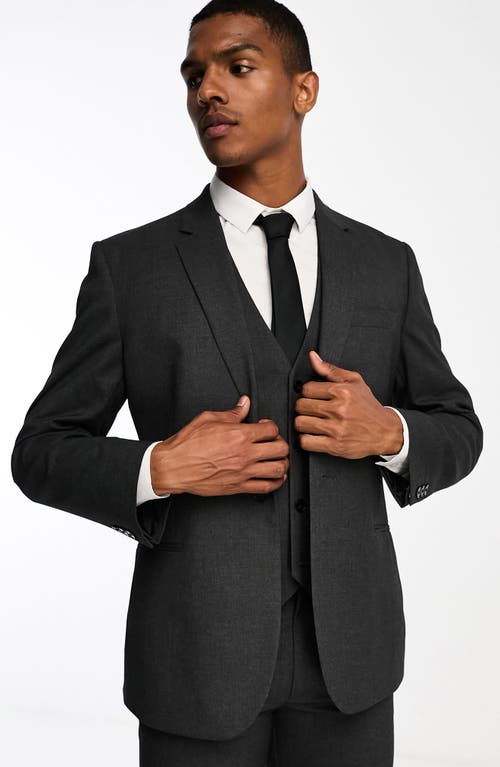 ASOS DESIGN Slim Fit Suit Jacket Charcoal at Nordstrom,