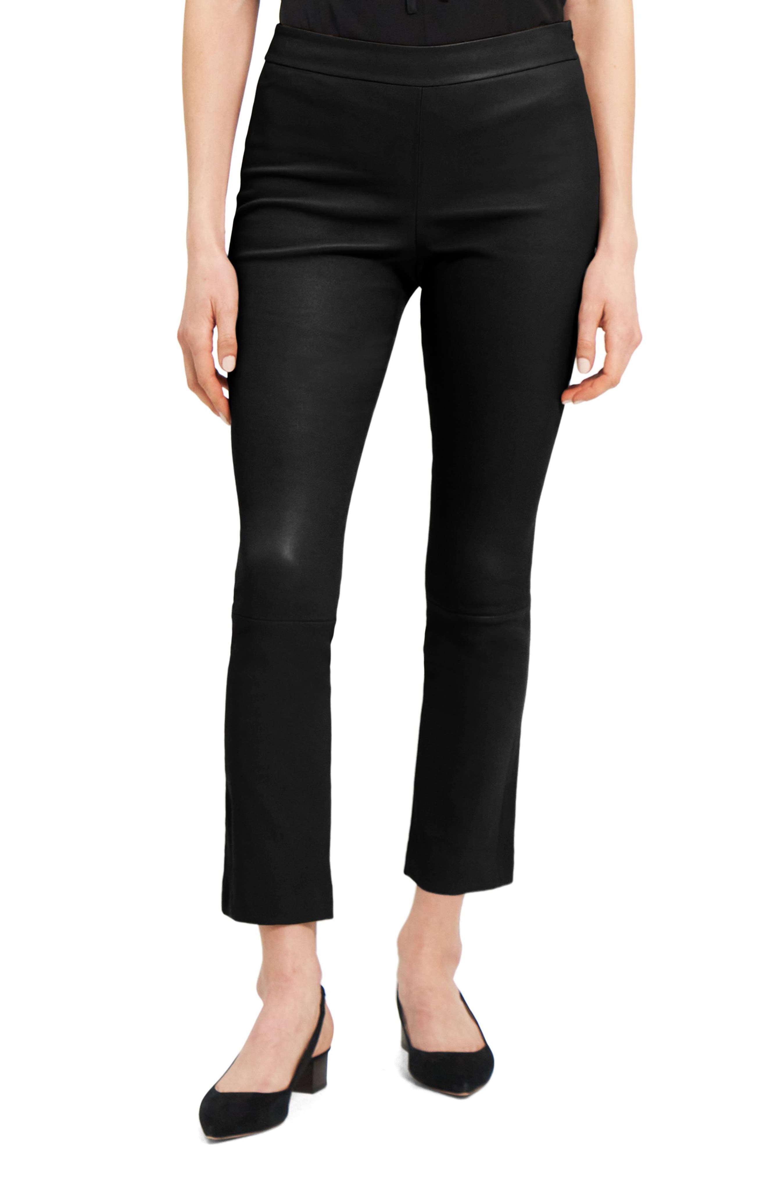 black slim pants women's