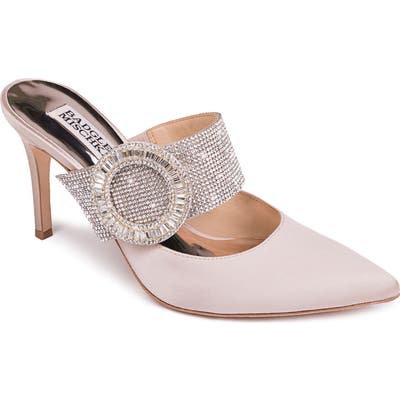 Badgley Mischka Ellie Buckle Pointy Toe Mule- Beige