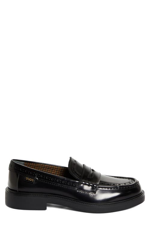 Tod's Penny Loafer In Nero