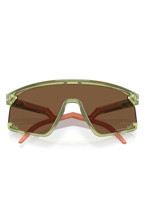 Oakley Bxtr 39mm Prizm™ Wrap Shield Sunglasses In Fern/prizm Bronze