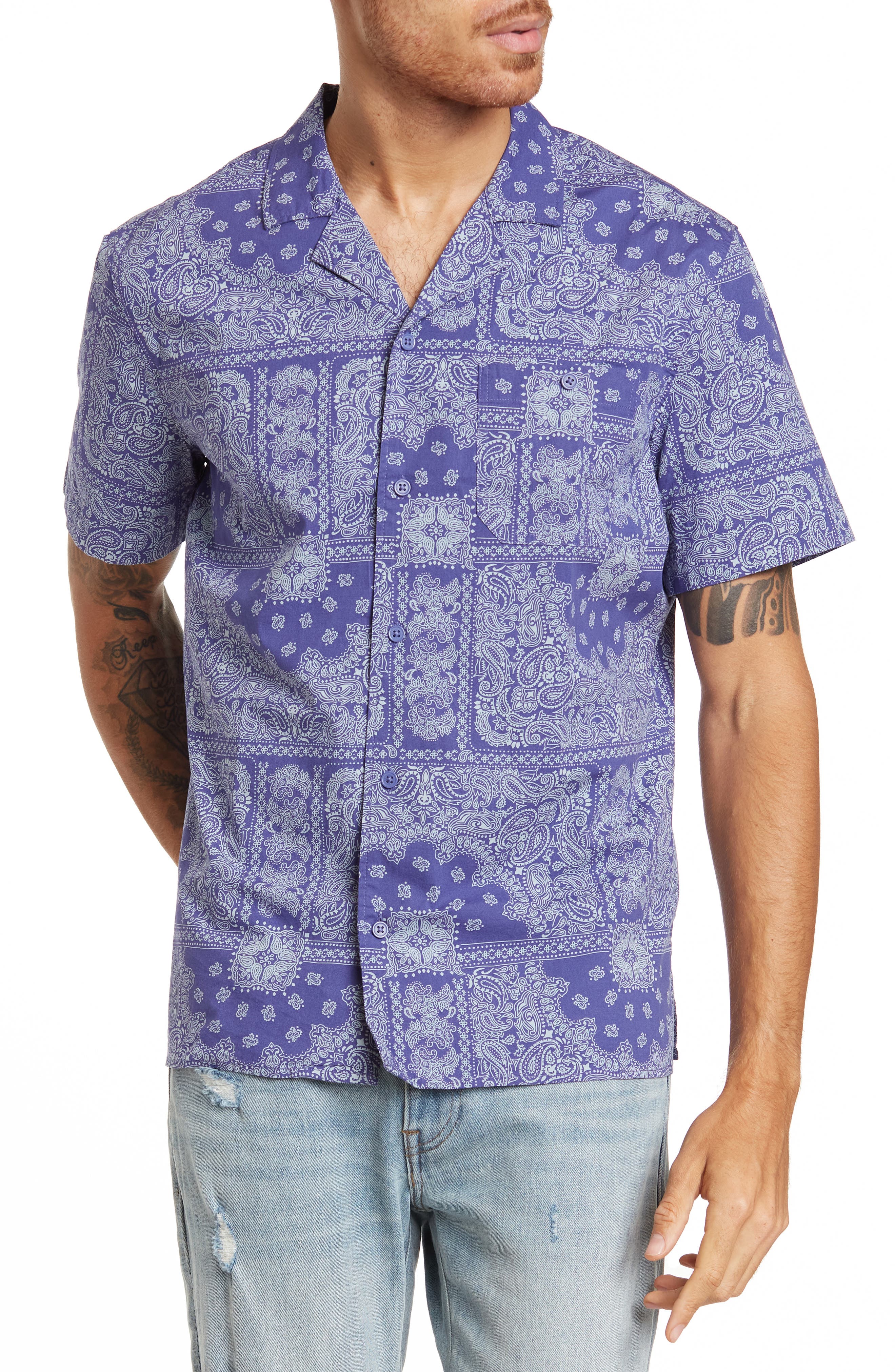 Abound Bandana Print Short Sleeve Camp 