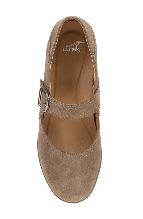 Shop Dansko Sandy Waterproof Mary Jane Platform Wedge Pump In Morel