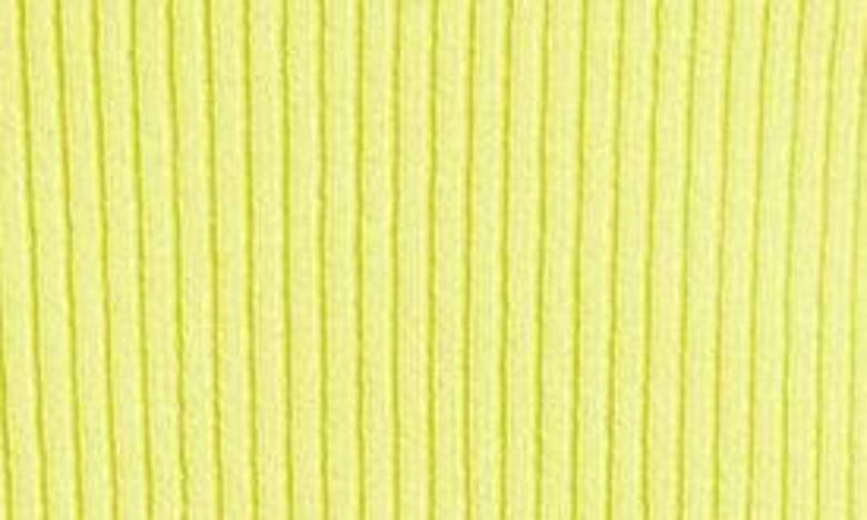 Shop Hugo Boss Boss Feskies Rib Funnel Neck Sleeveless Sweater In Tennis Yellow