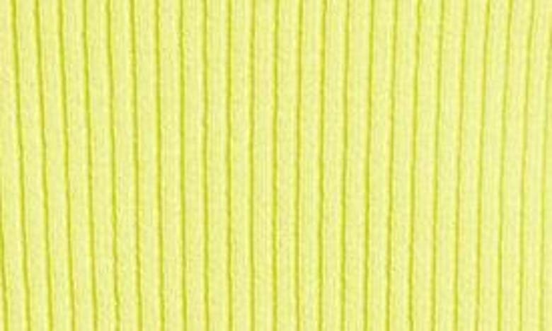 Shop Hugo Boss Feskies Rib Funnel Neck Sleeveless Sweater In Tennis Yellow