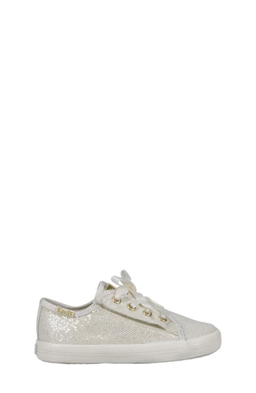 Keds ® Kids' Kickstart Celebrations Sneaker In Ivory Sparkle