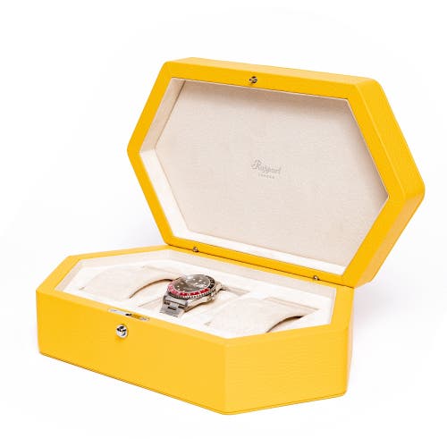 Shop Rapport London Portobello Three Watch Box In Yellow