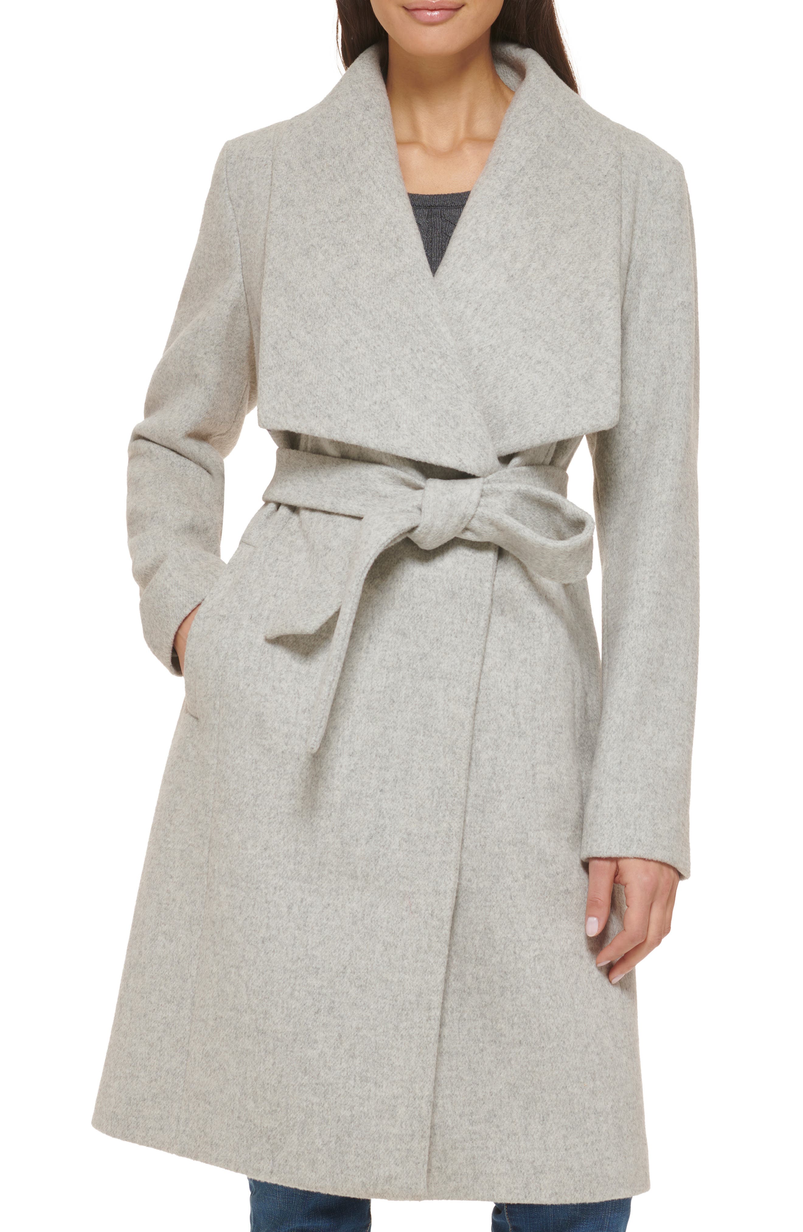 Cole Haan Women's Wool Slick Belted Coat