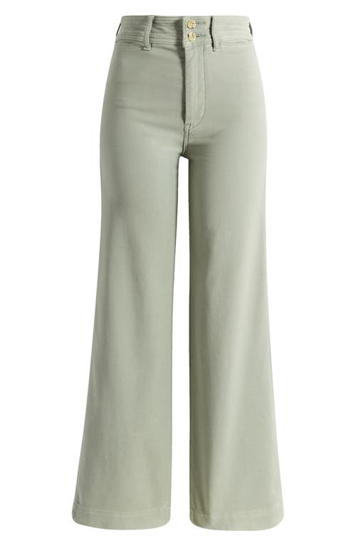 Faherty Harbor Stretch Terry Wide Leg Pants In Coastal Sage